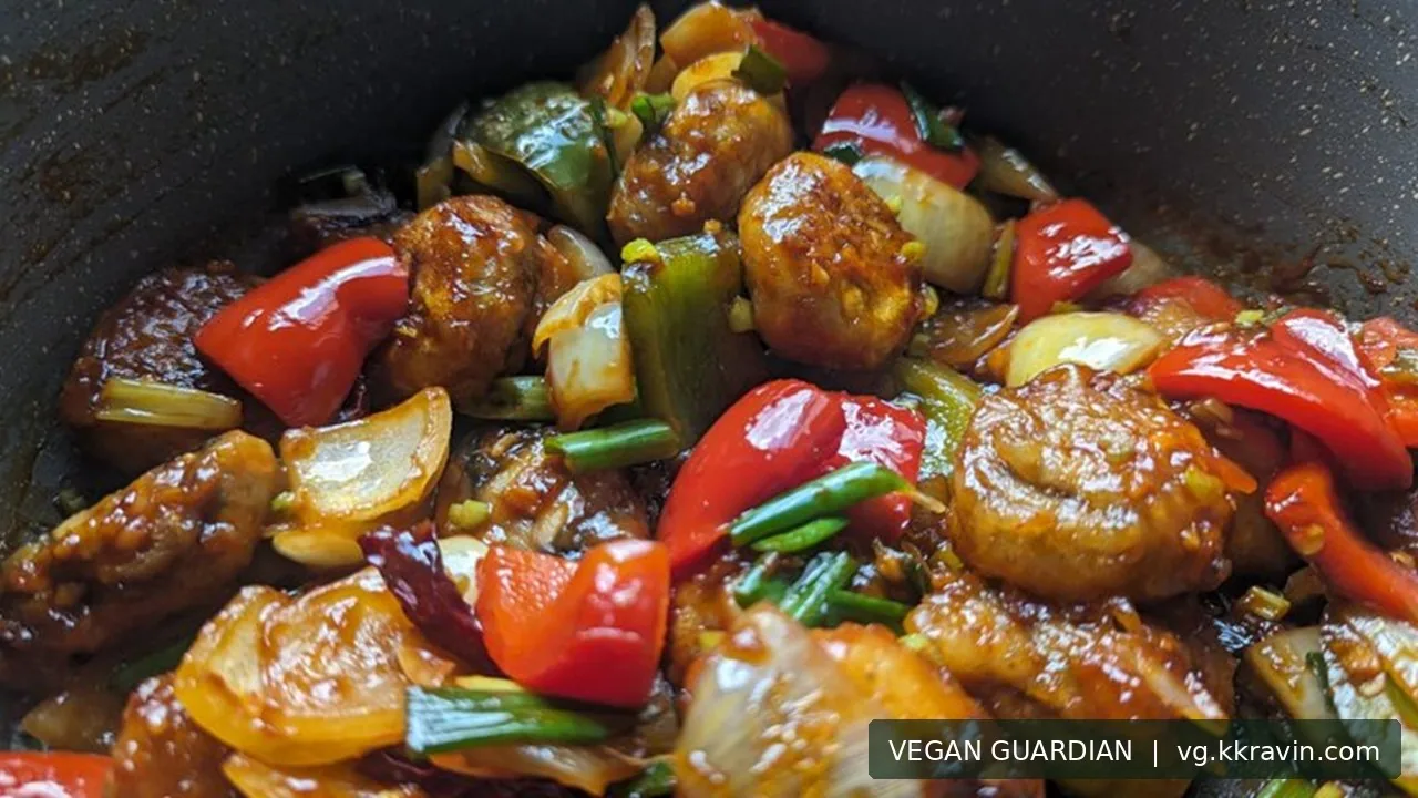 Chinese chilli mushrooms with vegetables